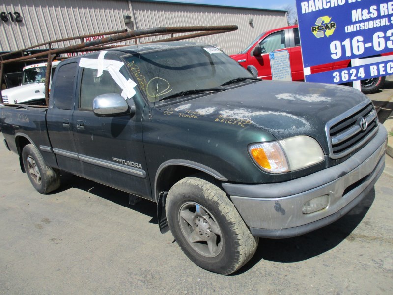 2000 TOYOTA TUNDRA SR5 GREEN XTRA CAB 4.7L AT 2WD Z16276 - RANCHO ...